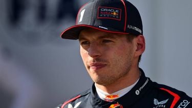 Second-placed Red Bull Racing's Dutch driver Max Verstappen looks on after the qualifying session for the 2025 Emilia Romagna Formula One Grand Prix at the Imola autodrome in Imola, on May 17, 2025.  
Andrej ISAKOVIC / AFP