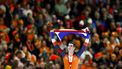 HEERENVEEN - Jenning De Boo (Nederland) reageert na het winnen van de sprinttitel tijdens de tweede dag van de ISU EK Allround & Sprint in Thialf. ANP VINCENT JANNINK