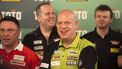 DEN BOSCH - Darter Michael van Gerwen tijdens de loting voorafgaand aan TOTO Dutch Darts Masters. Tijdens het World Series-toernooi nemen acht Nederlandse darters het op tegen acht internationale topdarters. ANP JEROEN JUMELET