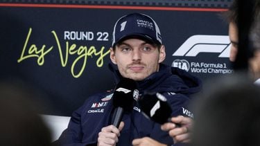 epa12537064 Red Bull driver Max Verstappen of the Netherlands attends a press conference ahead of the Formula One Las Vegas Grand Prix on the Las Vegas Strip Circuit, in Las Vegas, Nevada, USA, 19 November 2025. The Las Vegas Grand Prix will take place on 22 November 2025.  EPA/Cristobal Herrera Ulashkevich