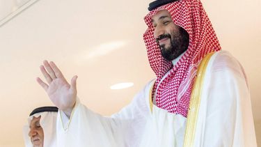 2023-05-12 02:00:00 This handout picture provided by the Saudi Press Agency (SPA) on May 12, 2023, shows Saudi Arabia's Crown Prince Mohammed bin Salman attending the final match of the king Salman cup between Al-Hilal and Al-Wehdah at the king Abdullah sport city in Jeddah. 
SPA / AFP