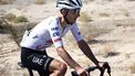 Britain's Adam Yates of UAE Team Emirates rides during the first stage of the Tour of Oman between the Oman Across Ages Museum and the Oman Convention and Exhibition Centre in Muscat on February 10, 2024. 
Anne-Christine POUJOULAT / AFP