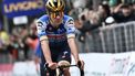 Soudal Quick-Step team's Belgian rider Remco Evenepoel cycles to the finish line to take second place in the 118th edition of the Giro di Lombardia (Tour of Lombardy), a 252km cycling race from Bergamo to Como on October 12, 2024. 
Marco BERTORELLO / AFP