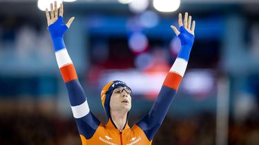 HEERENVEEN - Jenning De Boo (NED) in actie op de 1000 meter sprint mannen tijdens de eerste dag van de WK allround en sprint in ijsstadion Thialf. SEM VAN DER WAL / ANP