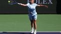 Netherland’s Demi Schuurs plays during the women’s doubles final match at the BNP Paribas Open at the Indian Wells Tennis Garden in Indian Wells, California on March 15, 2025. 
Patrick T. Fallon / AFP
