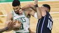 epa12043617 Boston Celtics forward Jayson Tatum (L) keeps the ball from Orlando Magic guard Cory Joseph (R) during the third quarter of the Eastern Conference First Round playoff game one between the Boston Celtics and the Orlando Magic in Boston, Massachusetts, USA, 20 April 2025.  EPA/CJ GUNTHER SHUTTERSTOCK OUT
