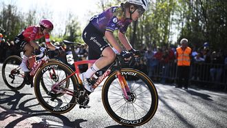 Dutch Anna van der Breggen of SD Worx-Protime rides during the women's race of the Tour of Flanders one day cycling race, 168,8 km with start and finish in Oudenaarde, on April 6, 2025.
 
JASPER JACOBS / Belga / AFP