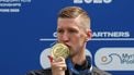 epa12246496 Gold medalist Florian Wellbrock of Germany poses for a photo during a medal ceremony for Open Water Men's 3km Knockout Sprint during the World Aquatics Championships Singapore 2025 in Singapore, 19 July 2025.  EPA/FAZRY ISMAIL