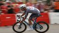 Alpecin-Deceuninck team's Dutch rider Mathieu Van Der Poel cycles during the 21st and final stage of the 111th edition of the Tour de France cycling race, a 33,7 km individual time-trial between Monaco and Nice on the French Riviera, on July 21, 2024. 
Thomas SAMSON / AFP