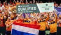 GRONINGEN - Nederland heeft zich gekwalificeerd op de tweede dag van het Daviscup Qualifiers duel tussen Nederland en Zwitserland in Martiniplaza. De winnaar van de ontmoeting plaatst zich voor groepsfase van de Daviscup Final. ANP SANDER KONING