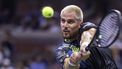 2023-09-04 03:05:43 Croatia's Borna Gojo returns the ball to Serbia's Novak Djokovic during the US Open tennis tournament men's singles round of 16 match at the USTA Billie Jean King National Tennis Center in New York City, on September 3, 2023. 
COREY SIPKIN / AFP