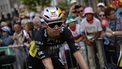 epa12224169 Belgian rider Wout Van Aert of Team Visma-Lease a Bike arrives at the presentation of the 4th stage of the Tour de France cycling race over 174.2km from Amiens to Rouen, France, 08 July 2025.  EPA/MARTIN DIVISEK