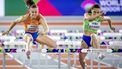 GLASGOW - Nadine Visser in actie op de 60 meter horden, tijdens de laatste dag van de wereldkampioenschappen indooratletiek in Schotland. ANP ROBIN VAN LONKHUIJSEN