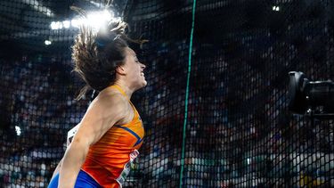 ROME - Jorinde van Klinken in actie tijdens de finale discuswerpen op de tweede dag van de Europese kampioenschappen atletiek. ANP IRIS VAN DEN BROEK