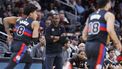 epa10535839 Detroit Pistons head coach Dwayne Casey (C) looks at his players during the first half of the NBA basketball game between the Detroit Pistons and the Atlanta Hawks at State Farm Arena in Atlanta, Georgia, USA, 21 March 2023.  EPA/ERIK S. LESSER  SHUTTERSTOCK OUT