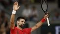 epa12148148 Novak Djokovic of Serbia celebrates winning his Men's 3rd round match against Filip Misolic of Austria at the French Open Grand Slam tennis tournament at Roland Garros in Paris, France, 31 May 2025.  EPA/YOAN VALAT