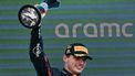 2023-07-09 17:47:04 Red Bull Racing's Dutch driver Max Verstappen celebrates on the podium after winning the Formula One British Grand Prix at the Silverstone motor racing circuit in Silverstone, central England on July 9, 2023. 
ANDREJ ISAKOVIC / AFP