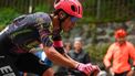Team EF Education's Italian rider Andrea Piccolo leads the breakaway as he competes during the 2nd stage of the 107th Giro d'Italia cycling race, 161km between San Francesco al Campo and Sanctuary of Oropa (Biella), on May 5, 2024.  
Luca Bettini / AFP