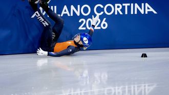 MILAAN - Xandra Velzeboer tijdens de halve finales 1500 meter bij het shorttrack schaatsen in de Milano Ice Skating Arena op de Olympische Winterspelen van Milaan. IRIS VAN DEN BROEK / ANP