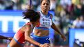 USA's Allyson Felix competes in the women's 4x400m relay heats during the World Athletics Championships at Hayward Field in Eugene, Oregon on July 23, 2022. 
Jewel SAMAD / AFP