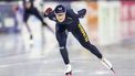 HEERENVEEN - Angel Daleman tijdens de 1000 meter op de laatste dag van het World Cup kwalificatietoernooi schaatsen in Thialf. ANP VINCENT JANNINK