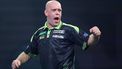 epa12610413 Michael van Gerwen of the Netherlands gestures as he plays against Ireland’s William O'Connor during his second round World Darts Championships match at Alexandra Palace in London, Britain, 23 December 2025. The sporting event runs from 11 December 2025 to 03 January 2026.  EPA/ANDY RAIN