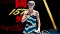 epa11099945 Dayana Yastremska of Ukraine celebrates match point during her Quaterfinal win against Linda Noskova of the Czech Republic on Day 11 of the 2024 Australian Open at Melbourne Park in Melbourne, Australia, 24 January 2024.  EPA/JAMES ROSS  AUSTRALIA AND NEW ZEALAND OUT