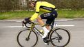 Belgian Wout van Aert of Team Visma-Lease competes in the men elite 'Dwars Door Vlaanderen' cycling race, 188,6 km from Roeselare to Waregem, on March 27, 2024. 
DAVID PINTENS / Belga / AFP