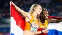 ROME - Lieke Klaver en Liemarvin Bonevacia in actie tijdens de finale 400 meter op de vierde dag van de Europese kampioenschappen atletiek. ANP IRIS VAN DEN BROEK