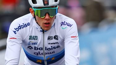 Belgium's Thibau Nys competes during the Grand Prix Sven Nys men's elite race in Baal on January 1, 2025.  
DAVID PINTENS / Belga / AFP