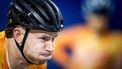 APELDOORN - Harrie Lavreysen tijdens een training in Omnisport Apeldoorn. De Nederlandse sprintselectie traint in aanloop naar het WK baanwielrennen. KOEN VAN WEEL / ANP