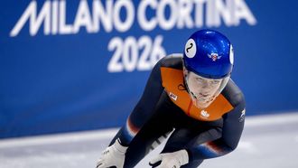 MILAAN - Xandra Velzeboer tijdens de B finale 1500 meter bij het shorttrack schaatsen in de Milano Ice Skating Arena op de Olympische Winterspelen van Milaan. ROBIN VAN LONKHUIJSEN / ANP