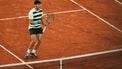 Spain's Carlos Alcaraz reacts to a point against as he plays against Italy's Lorenzo Musetti during their men's singles semi-final match on day 13 of the French Open tennis tournament on Court Philippe-Chatrier at the Roland-Garros Complex in Paris on June 6, 2025. 
Dimitar DILKOFF / AFP