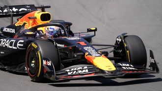 Red Bull Racing's Dutch driver Max Verstappen races during the 2025 Formula 1 Grand Prix du Canada at Circuit Gilles-Villeneuve in Montreal, Canada, on June 15, 2025.  
Geoff Robins / AFP