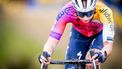 2023-01-01 01:00:00 Dutch Lorena Wiebes competes during the women's elite race of the 'GP Sven Nys' cyclocross cycling event, third stage in the X2O Badkamers 'Trofee Veldrijden' competition, in Baal, on January 1, 2023. 
JASPER JACOBS / BELGA / AFP