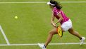 ROSMALEN - Tennisster Arianne Hartono in actie op het internationale tennistoernooi Libema Open. Het gecombineerde Nederlandse tennistoernooi voor mannen en vrouwen wordt twaalf dagen lang gehouden op de grasbanen van Autotron. ANP SANDER KONING