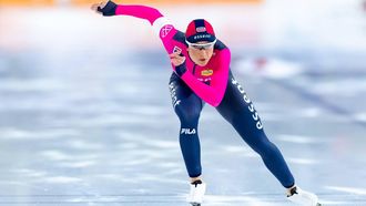 HEERENVEEN - Suzanne Schulting in actie op de 500 meter sprint tijdens de tweede en laatste dag van het NK Allround & Sprint. IRIS VAN DEN BROEK / ANP