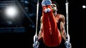 epa12144121 Elijah Faverus of the Netherlands competes on the rings during the men's All round final competition at the European Artistic Gymnastic Championships in Leipzig, Germany, 29 May 2025.  EPA/FILIP SINGER