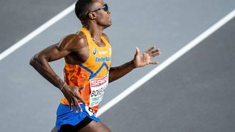 2023-03-03 10:23:53 ISTANBUL - Liemarvin Bonevacia in actie op 400 meter op de tweede dag van het EK atletiek indoor in Turkije. ANP RONALD HOOGENDOORN