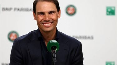 Former Spanish player Rafael Nadal delivers a press conference after a ceremony honoring his career during the French Open tennis tournament at the Roland-Garros Complex in Paris on May 25, 2025. May 23, 2025, marked 20 years since Spain's Raphael Nadal shook Roland Garros with his first match at the French Open, changing the tennis tournament's history forever. Two decades and 14 titles later, the clay court legend, who retired in November 2024, will receive a tribute during the tournament on May 25, 2025.
Franck FIFE / AFP