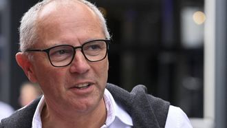 Italian motorsport executive President and CEO of Formula 1 Stefano Domenicali speaks ahead of the Formula One Dutch Grand Prix at The Circuit Zandvoort, western Netherlands, on August 23, 2026. 
JOHN THYS / AFP