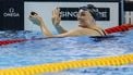 epa12274423 Marrit Steenbergen of Netherlands reacts after competing in the Women's 100m Freestyle heats at the World Aquatics Championships Singapore 2025 in Singapore, 31 July 2025.  EPA/RUNGROJ YONGRIT