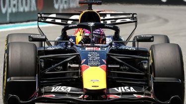 Red Bull Racing's Dutch driver Max Verstappen races during a practice session for the 2026 Miami Formula One Grand Prix at Miami International Autodrome in Miami Gardens, Florida, on May 1, 2026.  
CHARLY TRIBALLEAU / AFP