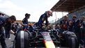 Red Bull Racing's Mexican driver Sergio Perez gets ready before the Formula One Belgian Grand Prix at the Spa-Francorchamps Circuit in Spa on July 28, 2024. 
SIMON WOHLFAHRT / AFP