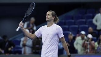 epa13278519 Alexander Zverev of Germany celebrates after winning his men’s singles match against Juncheng Shang of China at the China Open tennis tournament, in Beijing, China, 03 October 2026.  EPA/ANDRES MARTINEZ CASARES