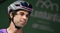 Team Jayco AlUla’s Australian rider	Michael Matthews looks on from the sign-in podium ahead of the 119th edition of the Giro di Lombardia (Tour of Lombardy), a 238km cycling race from Como to Bergamo on October 11, 2025. 
Marco BERTORELLO / AFP