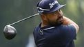 epa12177910 JJ Spaun of the US tees off from the 5th hole during the final round of the 2025 US Open golf tournament at the Oakmont Country Club in Oakmont, Pennsylvania, USA, 15 June 2025.  EPA/JARED WICKERHAM