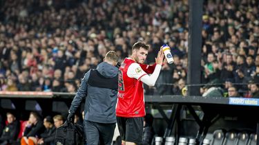 2023-10-21 22:30:09 ROTTERDAM - Santiago Gimenez of Feyenoord tijdens de Nederlandse Eredivisie wedstrijd tussen Feyenoord en Vitesse in Feyenoord Stadion de Kuip op 21 oktober 2023 in Rotterdam, Nederland. ANP COR LASKER