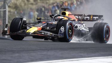 2023-08-26 11:32:12 Red Bull Racing's Dutch driver Max Verstappen drives during the third practice session at The Circuit Zandvoort, ahead of the Dutch Formula One Grand Prix, in Zandvoort on August 26, 2023. 
SIMON WOHLFAHRT / AFP