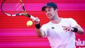 epa11259144 Botic Van De Zandschulp of Netherlands in action during his Round of 16 match against Casper Ruud of Norway at of the Estoril Open tennis tournament, in Oeiras, Portugal, 04 April 2024.  EPA/RODRIGO ANTUNES